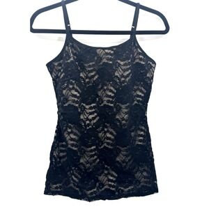 Whimsigoth Y2K Express Best Loved Bra Cami Top Medium Floral Lace Overlay Tank